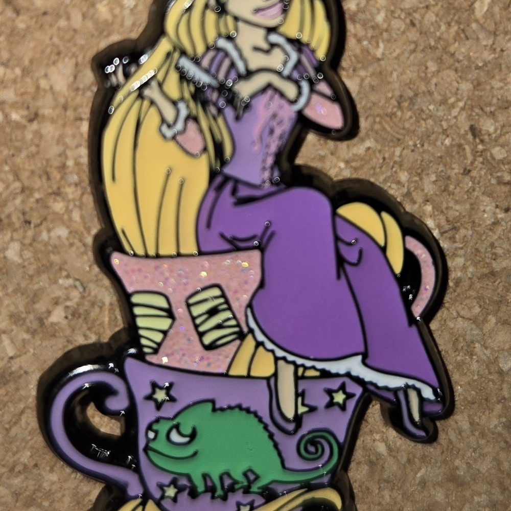 Disney Black Enamel Pin with Character Silhouette